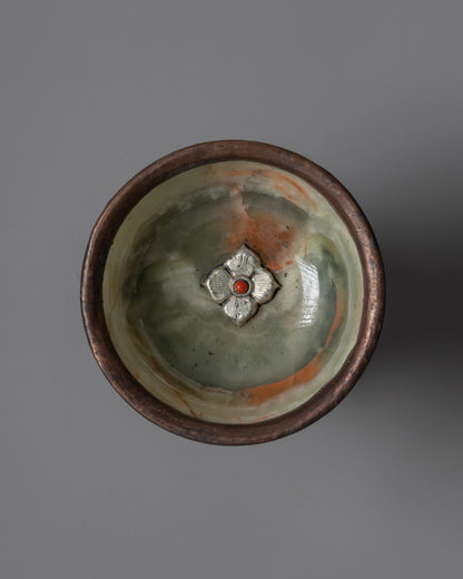 Marble Jade Bowl | Offering Bowl | Ritual Objects