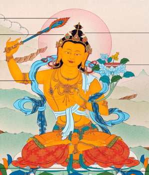 Manjushri Thangka Art | Traditional Karma Gadri Style