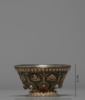 Buddhist Offering Bowl | Nepal Crafts | Religious Home Decor