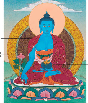 Blue Medicine Buddha | Thangka Art | Menla