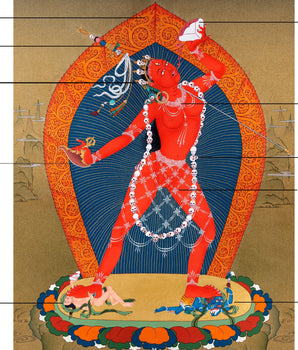 Red Vajrayogini Thangka | Wrathful Deity | Dakini Art Painting