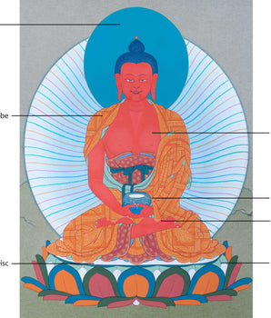 Amitabha Buddha Painting | One Of The Five Cosmic Buddhas | Thangka Art