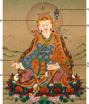 Guru Rinpoche | Hand Painted Tibetan Padmasambhava Thangka