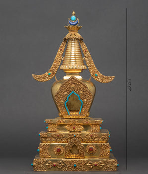 Tibetan Relic Stupa | Vajrayana Tradition | Ritual Objects