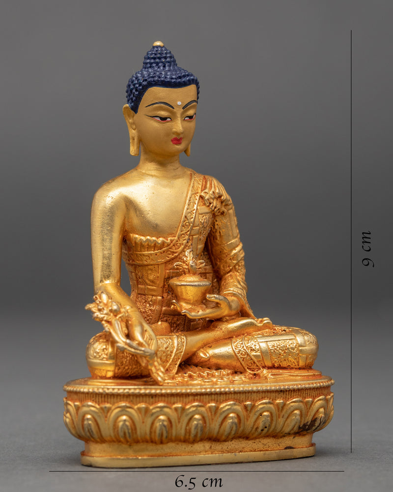 24K Gold Medicine Buddha Art | Traditional Tibetan Buddhist Statue