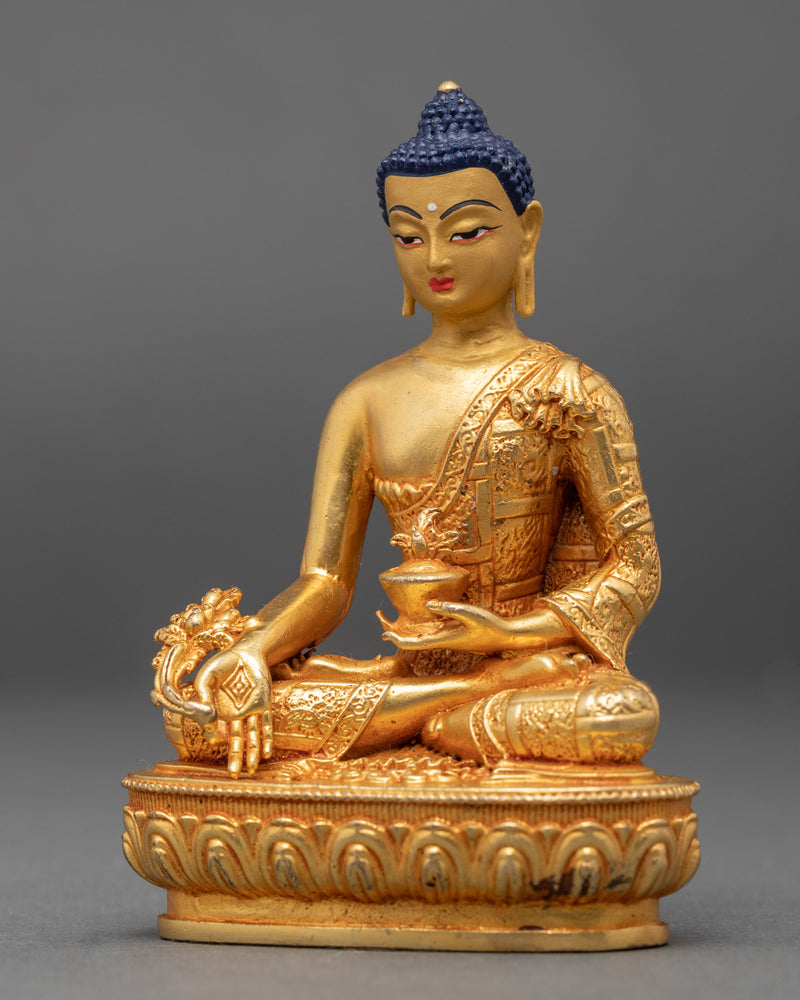 24K Gold Medicine Buddha Art | Traditional Tibetan Buddhist Statue