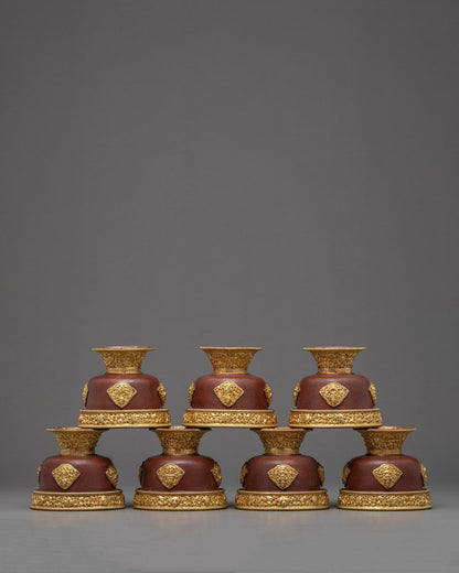 Tibetan Water Offering Ting Set | Yonchap | Purification Bowls