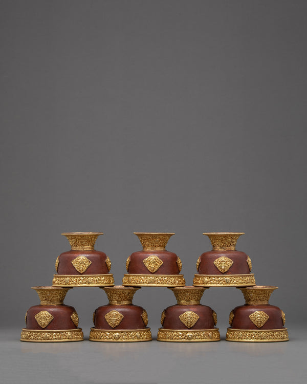 Tibetan Water Offering Ting Set | Yonchap | Purification Bowls