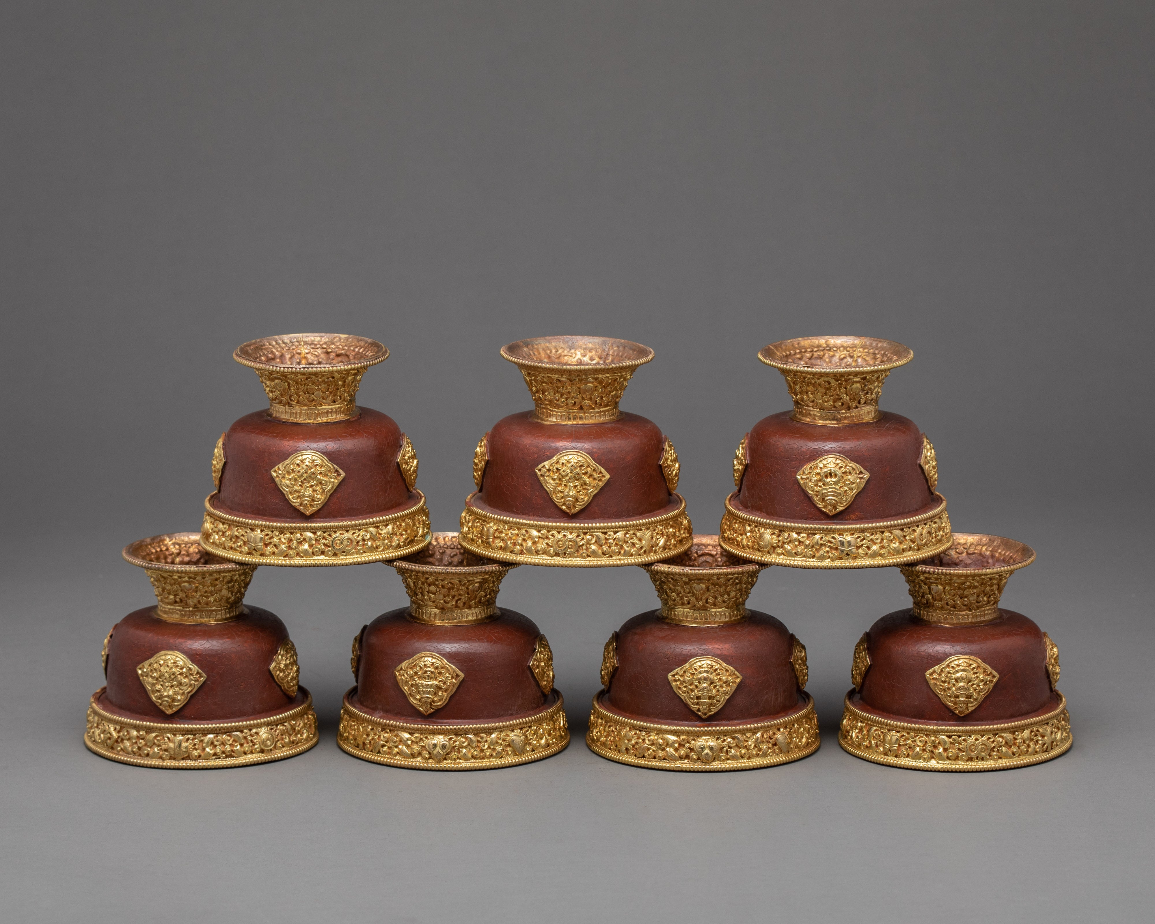 Tibetan Water Offering Ting Set | Yonchap | Purification Bowls