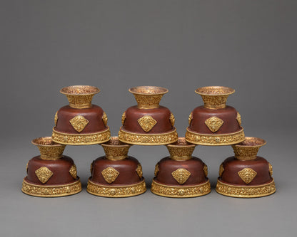 Tibetan Water Offering Ting Set | Yonchap | Purification Bowls