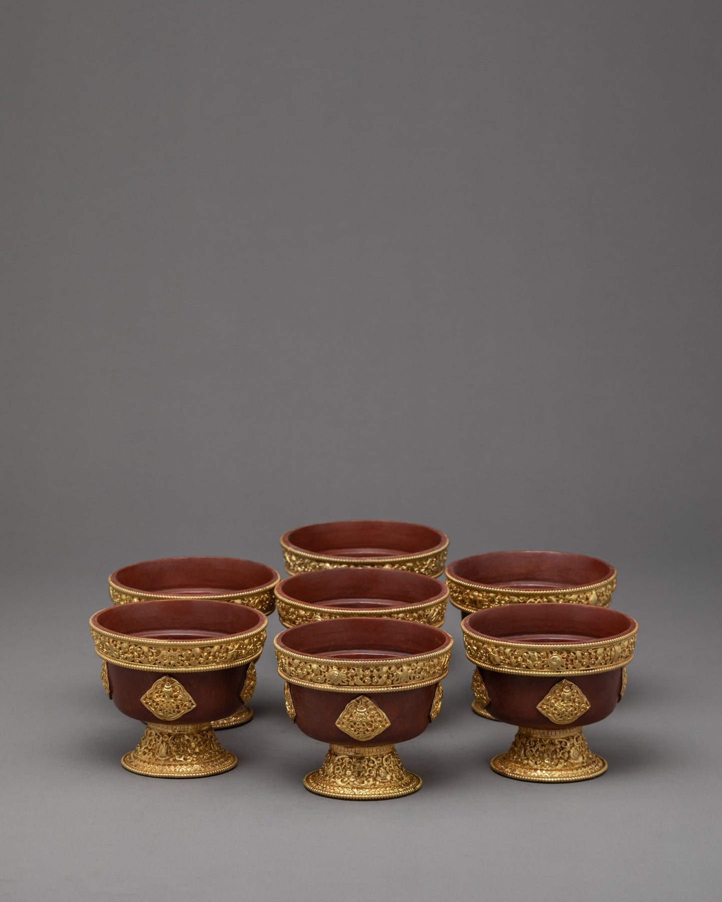 Tibetan Water Offering Ting Set | Yonchap | Purification Bowls