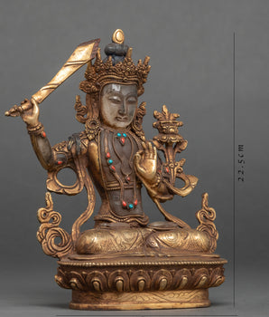 Buddhist Crystal Manjushri Statue | Buddhist Decoration Gifts