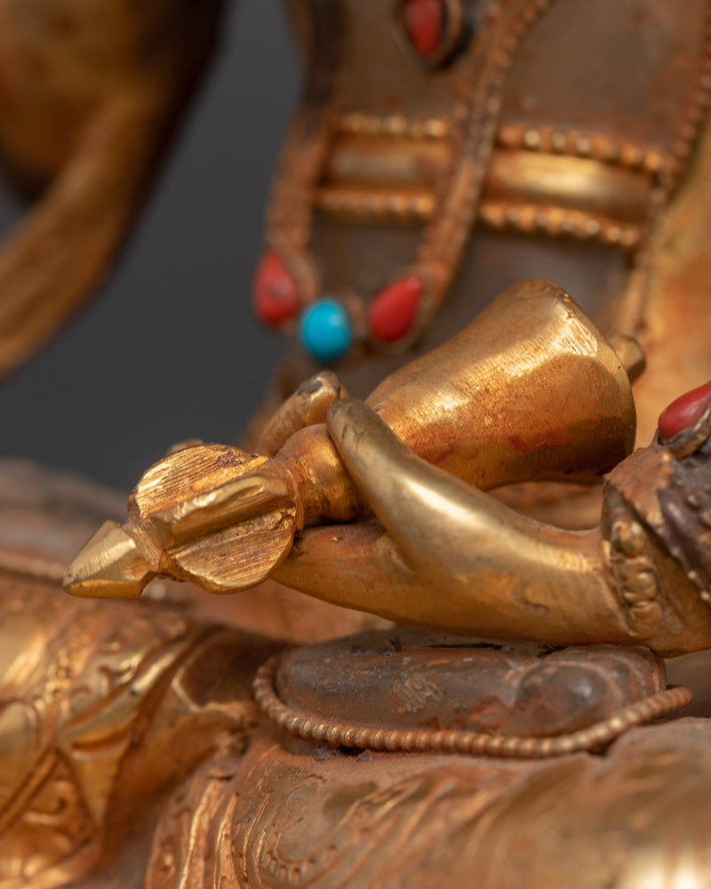 Crystal Vajrasattva Statue | Tibetan Copper Body Statue