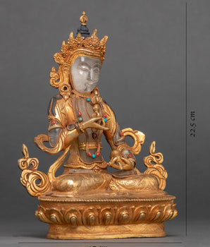 Crystal Vajrasattva Statue | Tibetan Copper Body Statue