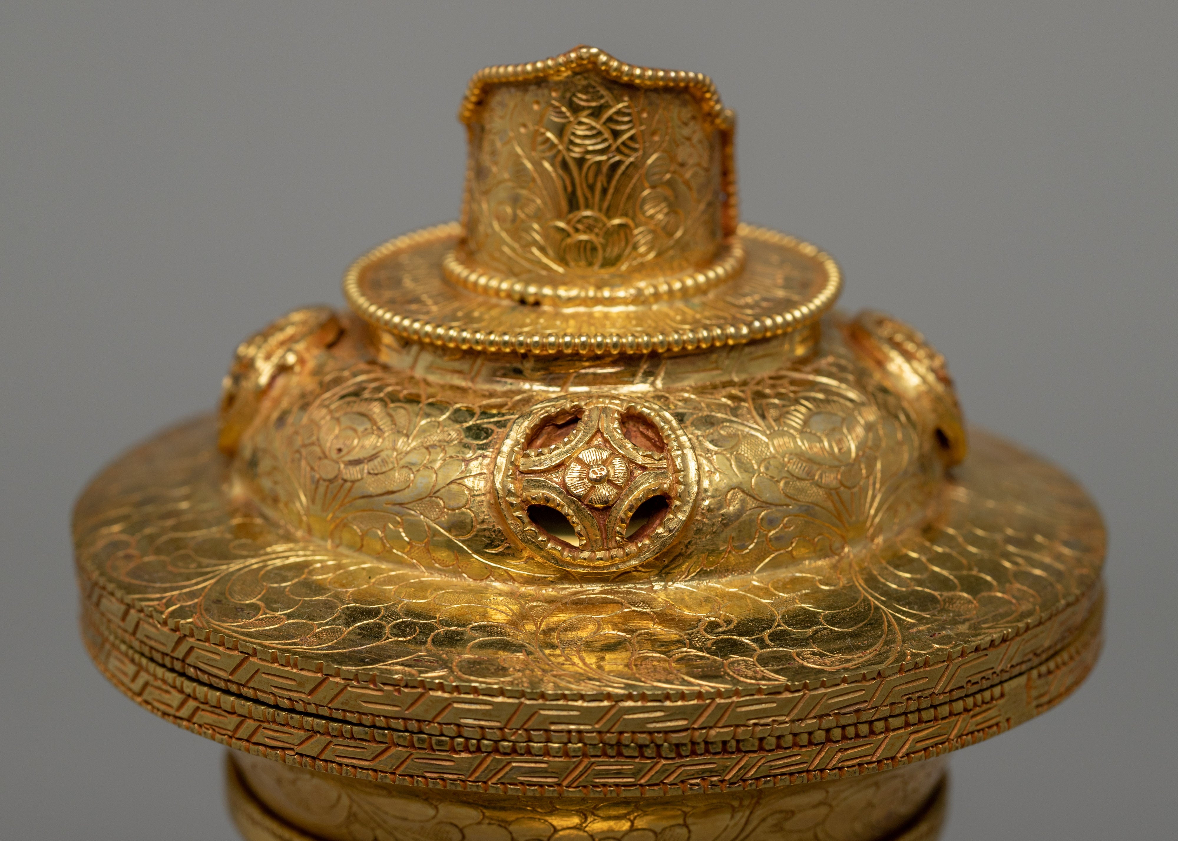 Tibetan Butter Lamp |  Gold plated Lamp