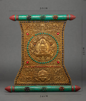Buddhist Metal Thangka | Metal Hanging Wall Art