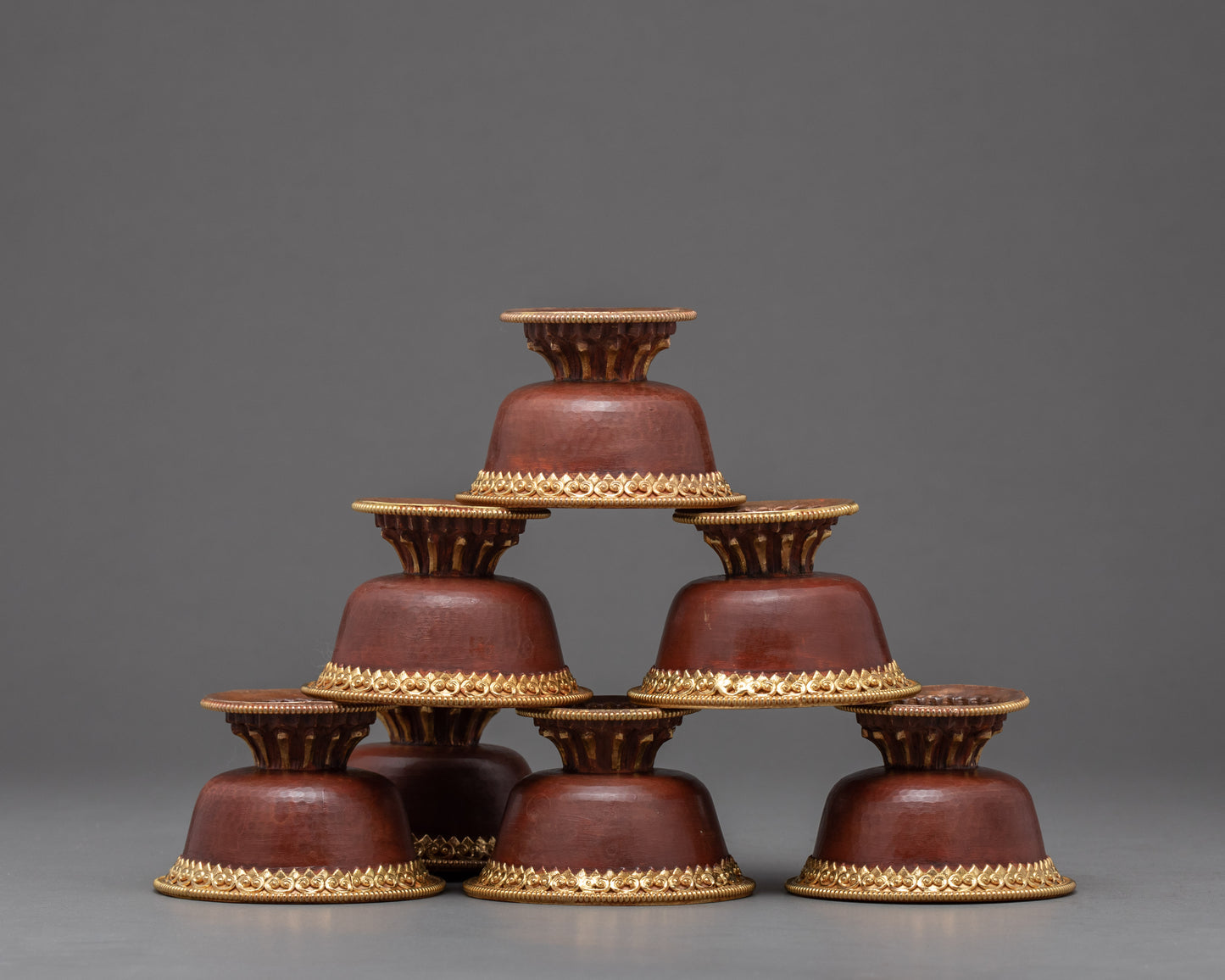 Set of Seven Offering Bowl | Stemmed Puja Bowls | Ritual Items