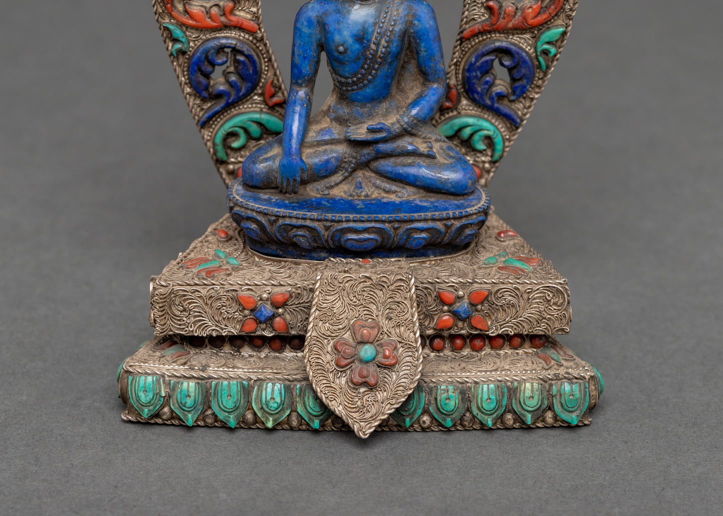 Blue Shakyamuni Buddha Statue | Sitting Buddha Statue