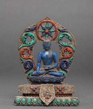 Blue Shakyamuni Buddha Statue