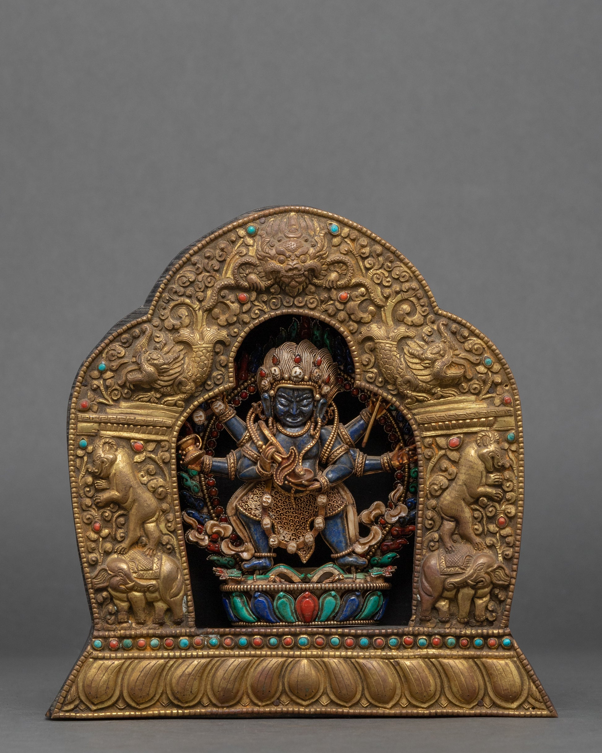 6 Armed Mahakala Statue