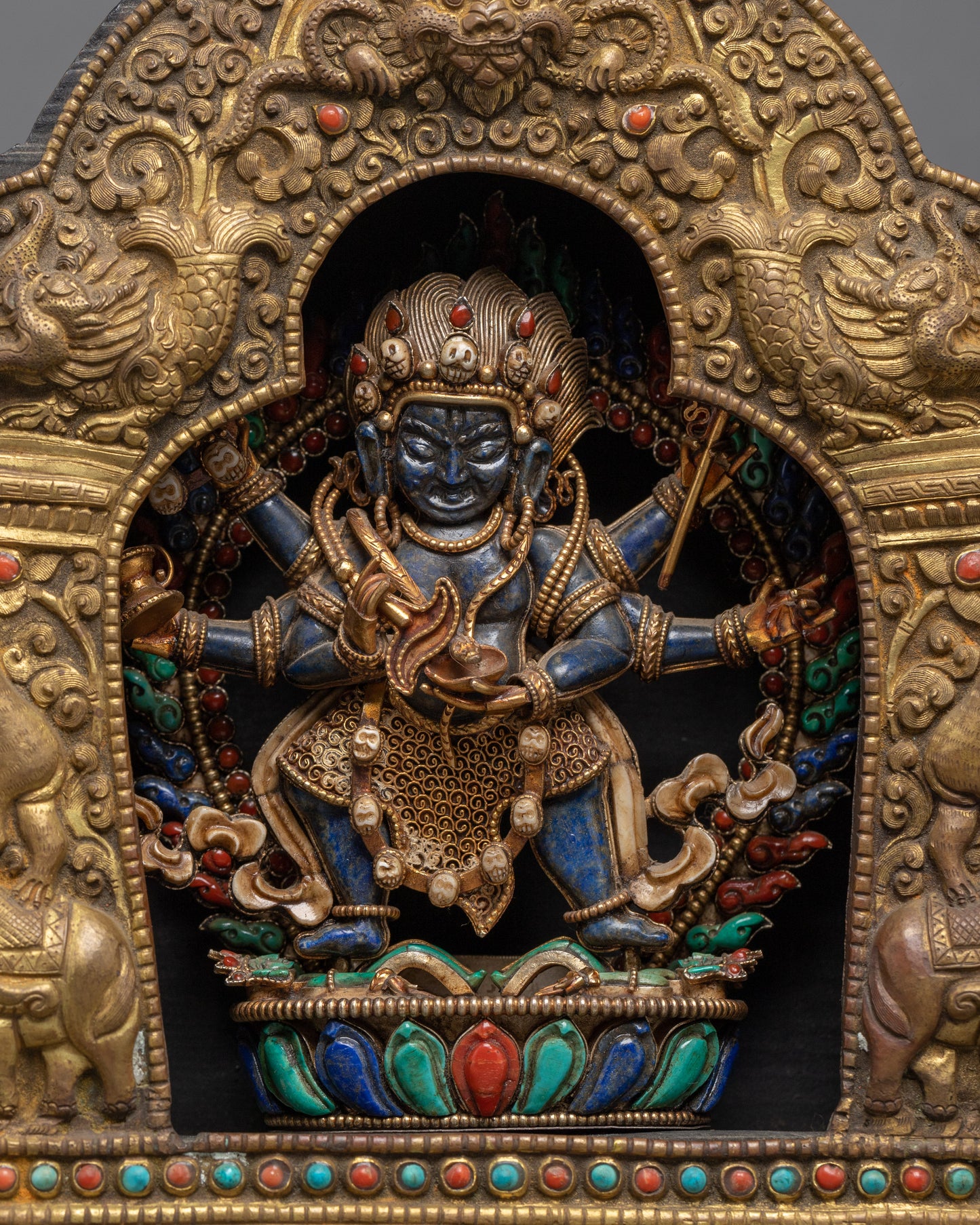 6 Armed Mahakala Statue | Mahakala Mantra