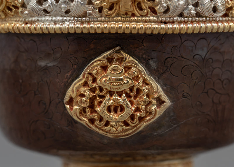 Ornate Carved Bowls for Offering | Set of Seven | Nepal Crafts