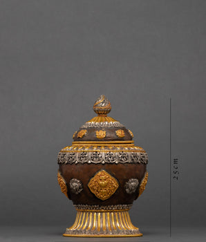 Buddhist Rice Pot | Religious Offering Bowl | Ritual Objects