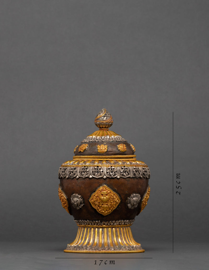 Buddhist Rice Pot | Religious Offering Bowl | Ritual Objects