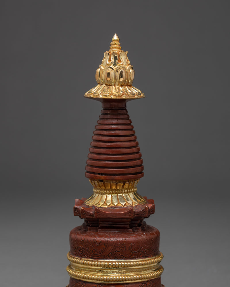 Handcrafted Buddha Stupa | Antique Tibetan Chorten