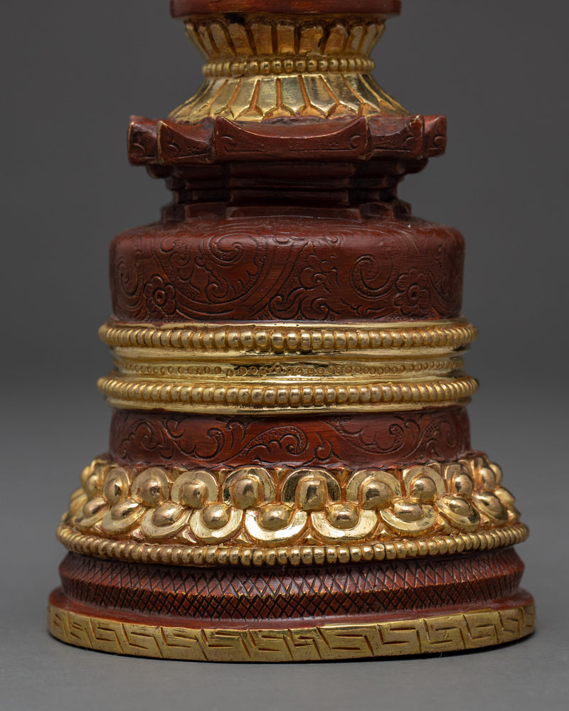 Handcrafted Buddha Stupa | Antique Tibetan Chorten