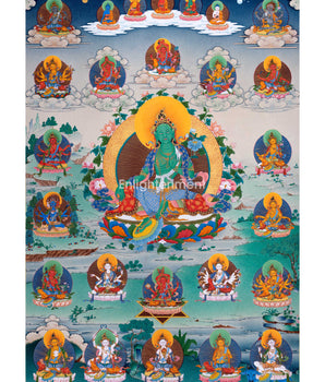 Traditional Tara 21 Thangka 