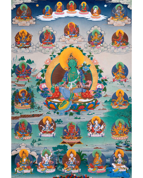 Traditional Tara 21 Thangka 