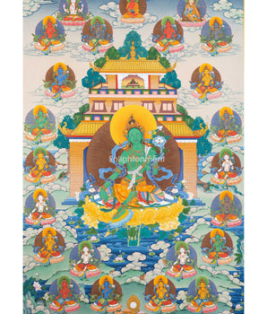 21 Tara Thangka | Dolma Female Buddha | Orgyen Chokgyur Dechen Lingpa Tradition