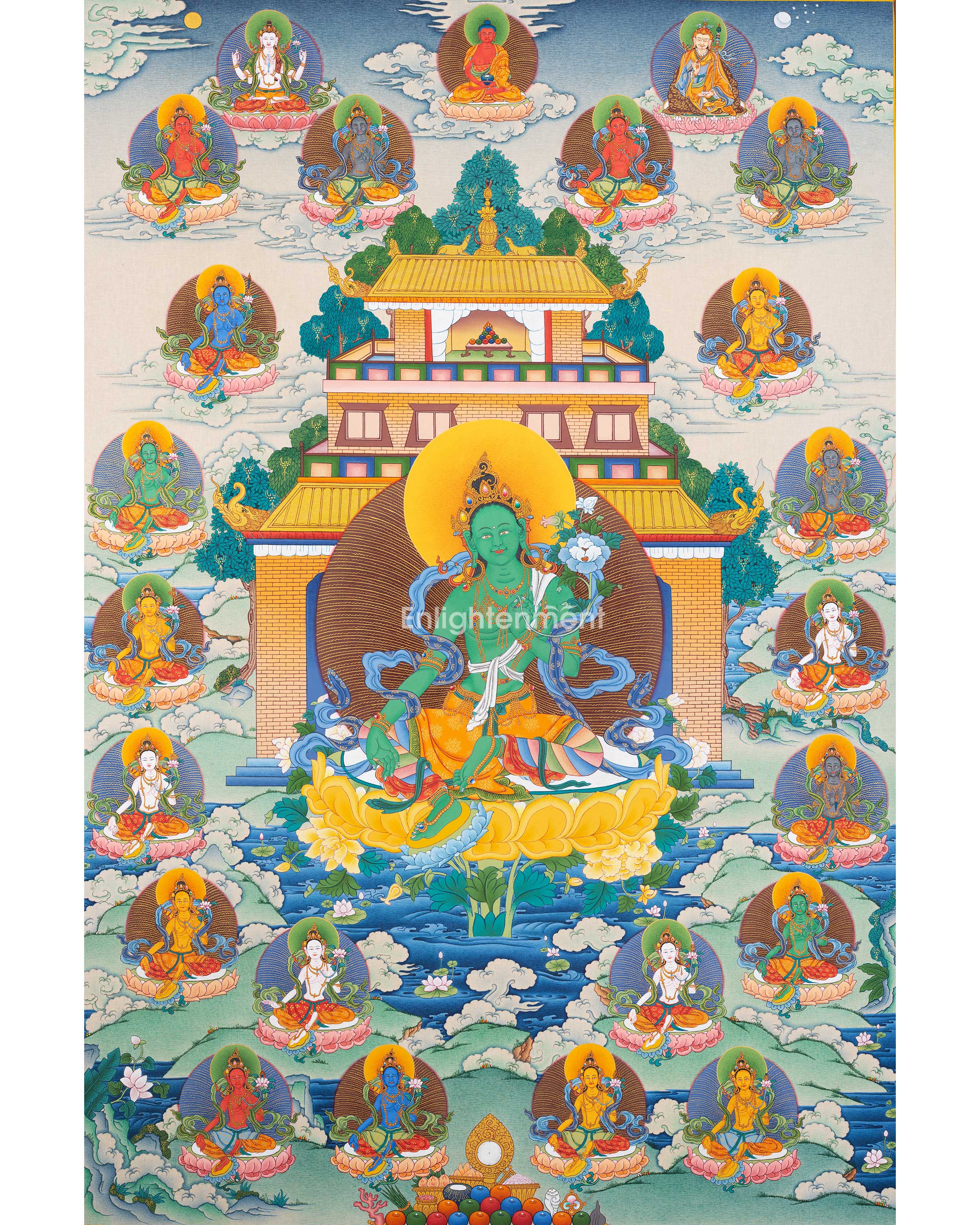21 Tara Thangka | Dolma Female Buddha | Orgyen Chokgyur Dechen Lingpa Tradition