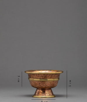 1.9" Ritual Offering Bowls | Handcarved Tibetan Yonchap