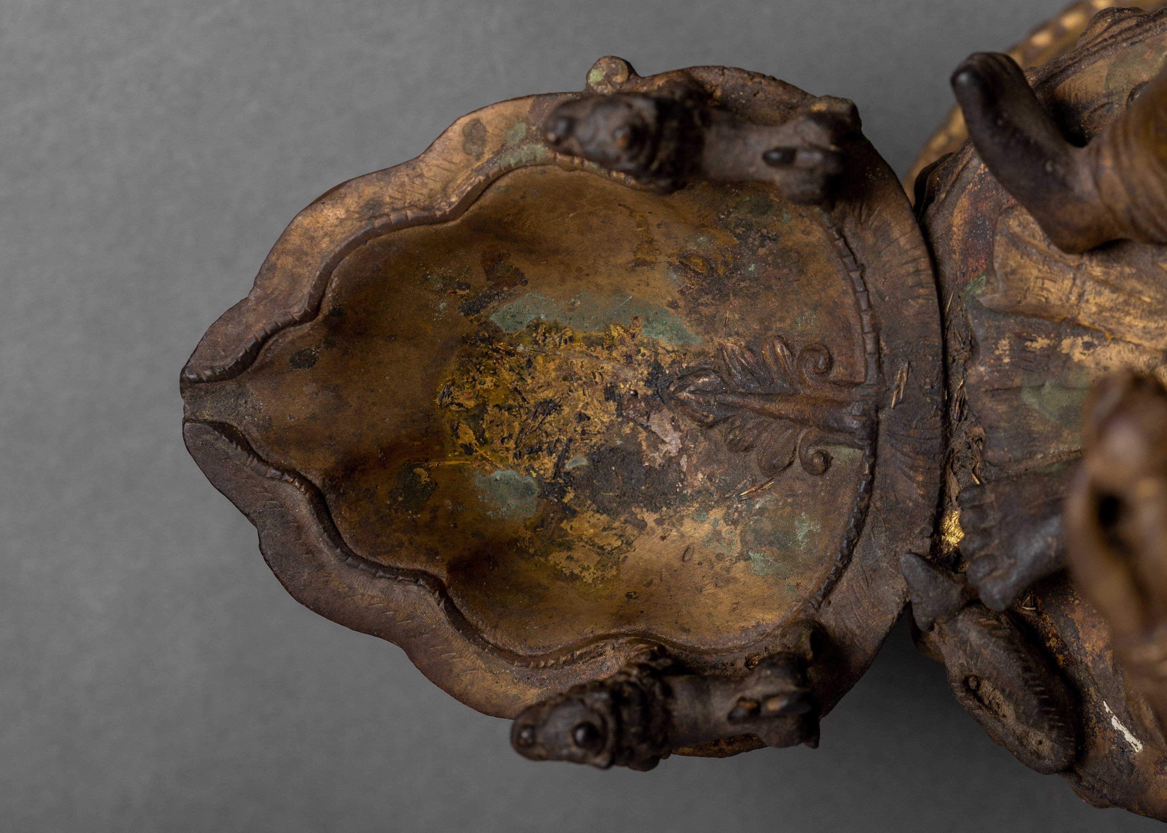 Ganesha Sukunda Lamp | Vintage Brass Oil Lamp from Nepal