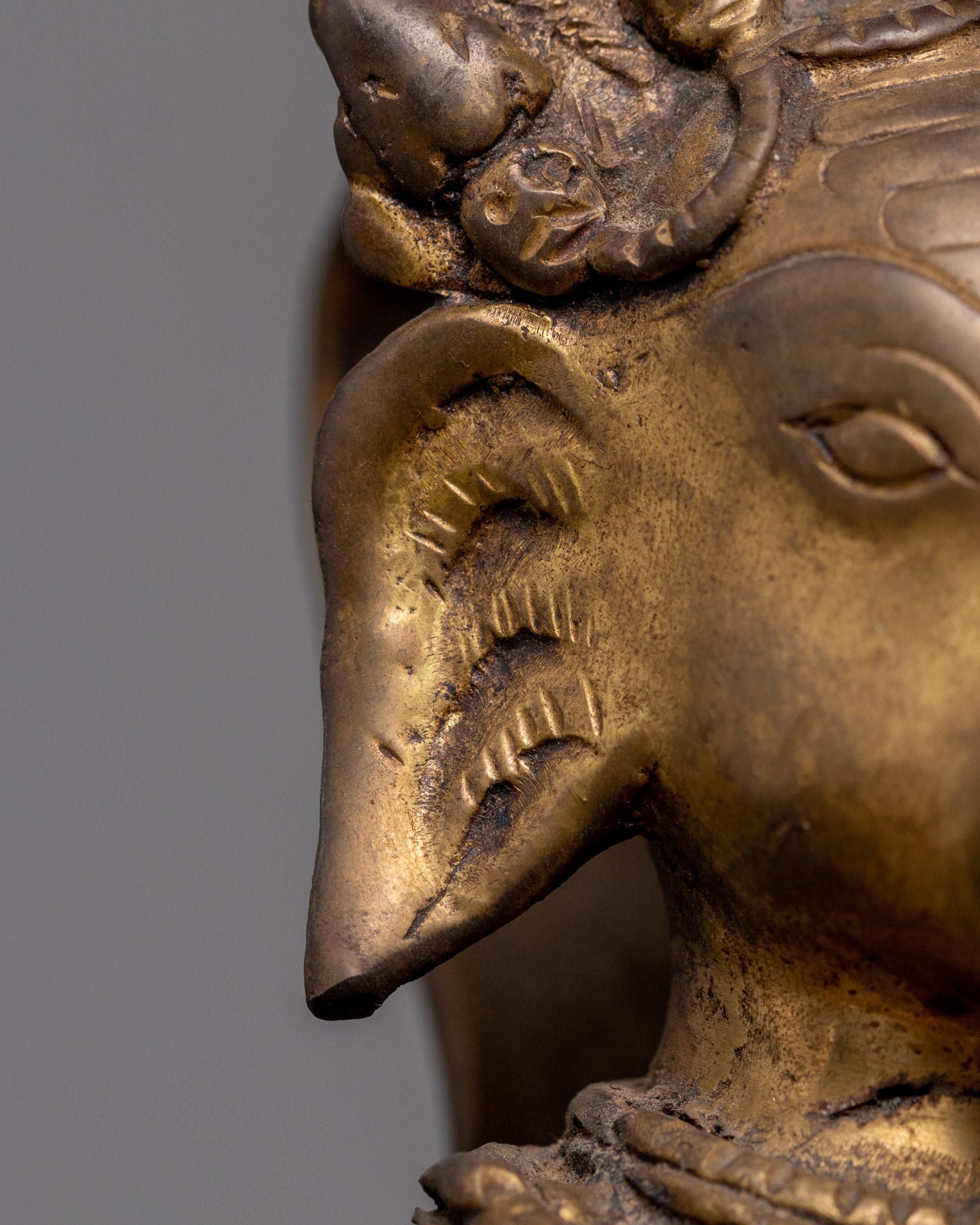 Ganesha Sukunda Lamp | Vintage Brass Oil Lamp from Nepal