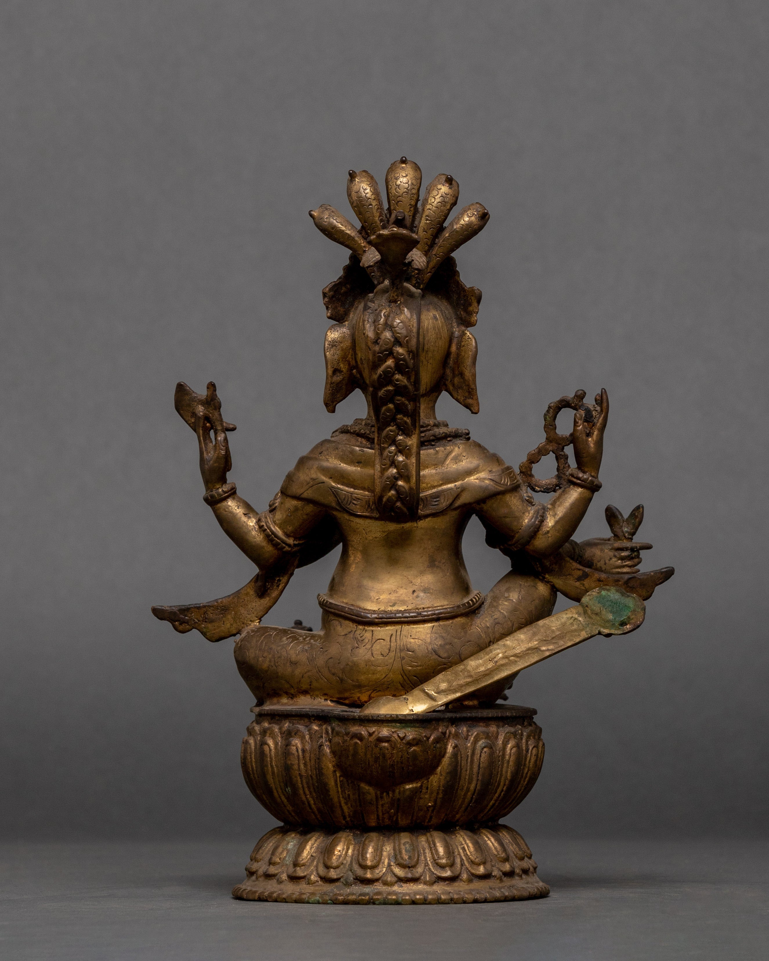 Ganesha Sukunda Lamp | Vintage Brass Oil Lamp from Nepal