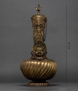 Vintage Bhairab Water Vase Set | Buddhist Home Shrine