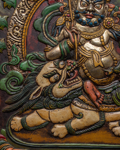 Namtoshe Metal Thangka | Tibetan God of Wealth