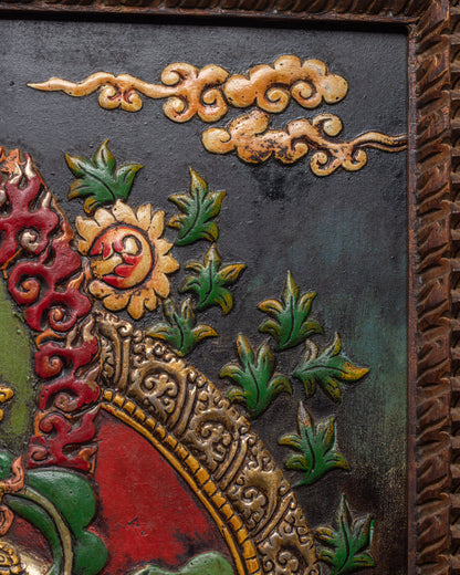 Namtoshe Metal Thangka | Tibetan God of Wealth