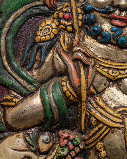 Namtoshe Metal Thangka | Tibetan God of Wealth