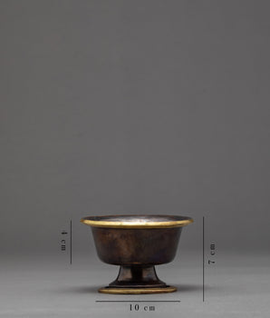 Copper Bowls Oxidized with Antique Finish | Seven Offering Bowls | Ritual Objects