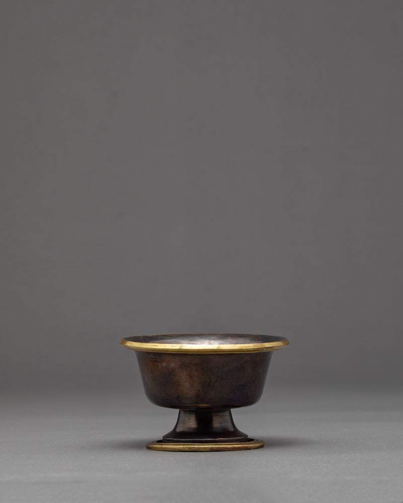 Copper Bowls Oxidized with Antique Finish | Seven Offering Bowls | Ritual Objects