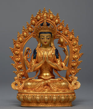 Miniature Chenrezig Sculpture