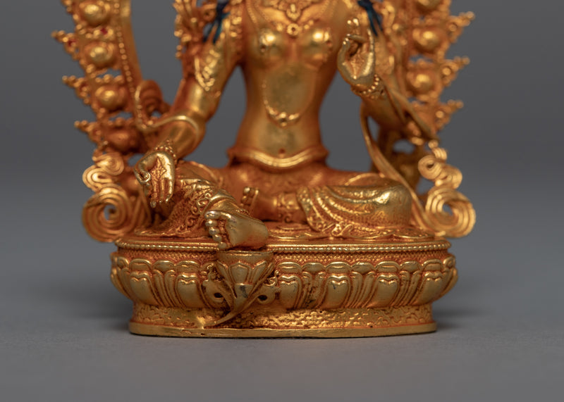 Mini Green Tara Sculpture | Buddhist Deity