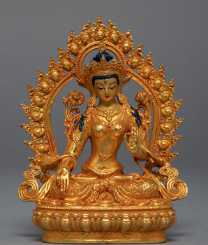 Mini White Tara Sculpture