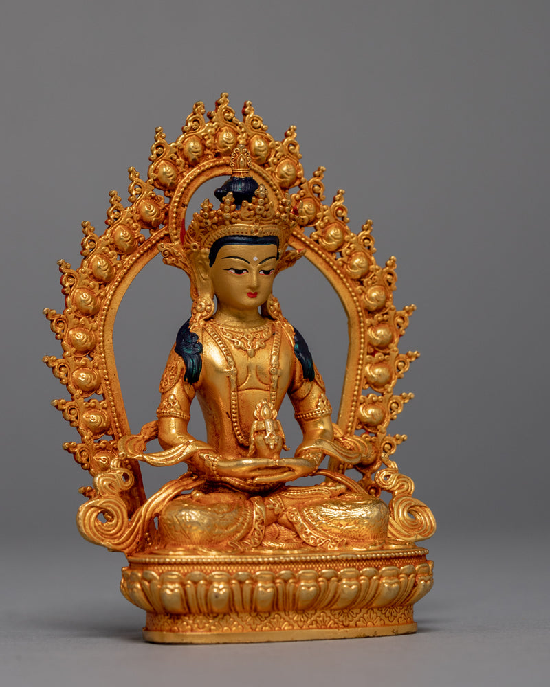 Mini Amitayus Sculpture | Himalayan Buddhist Art