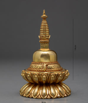 Beautifully Handmade Buddha Stupa | Antique Tibetan Chorten