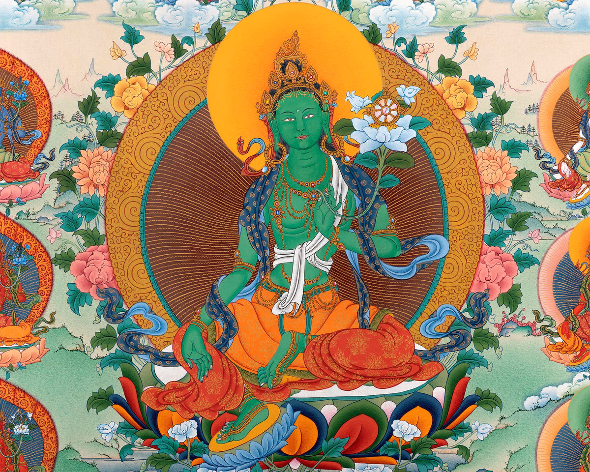21 Tara Print | Twenty-One Tara Thangka of the Chandragomin Tradition